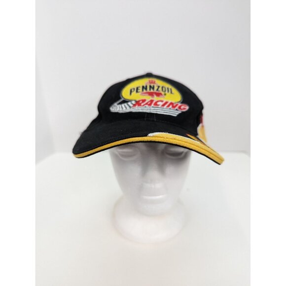 Pennzoil Racing #9 Roush Racing Men Black Adjustable Strap Back Cap Hat - Picture 2 of 8